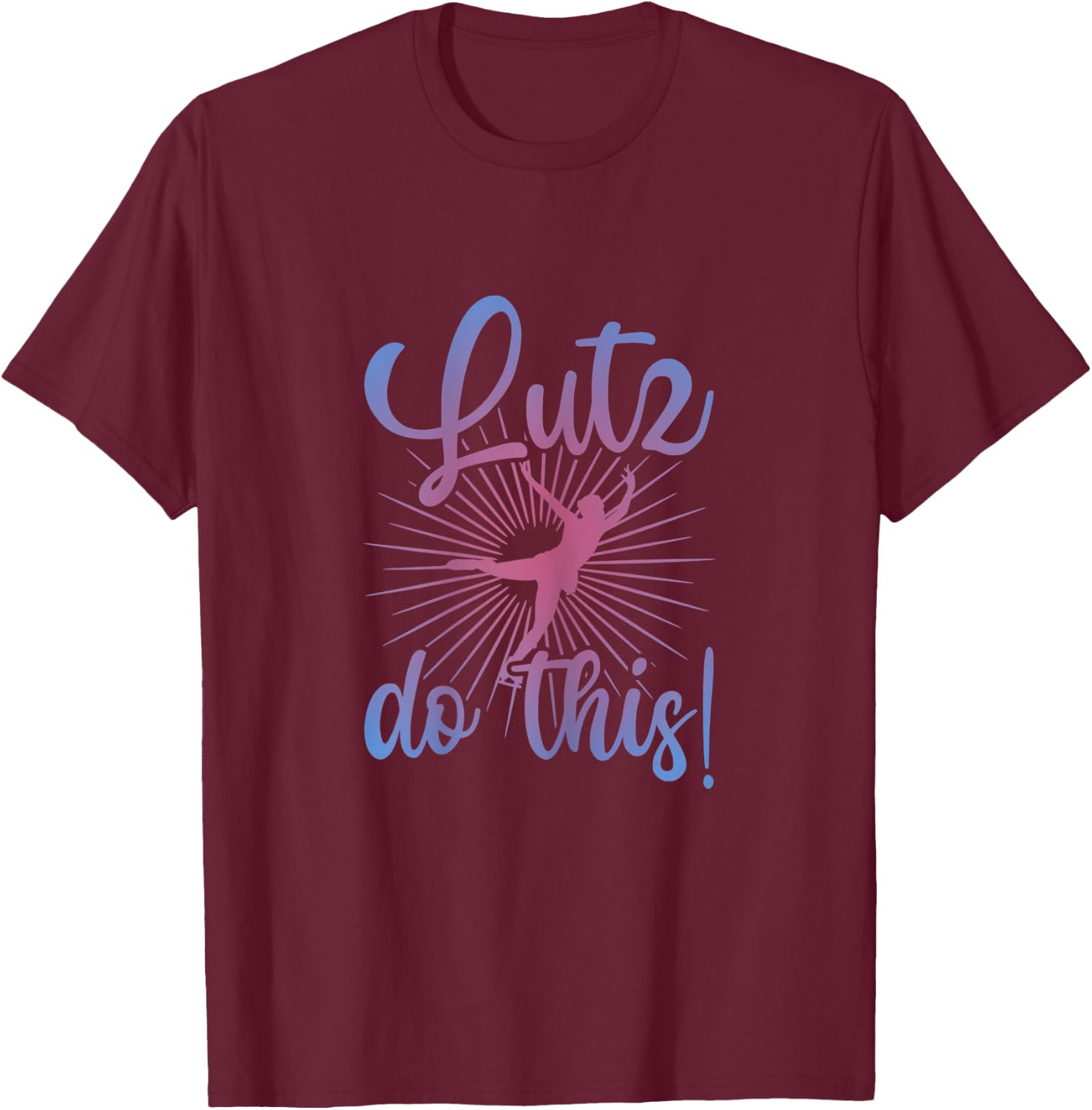 Ice Skating Outfit | Figure Skating Pun T-Shirt - T-Shirt | Maroon