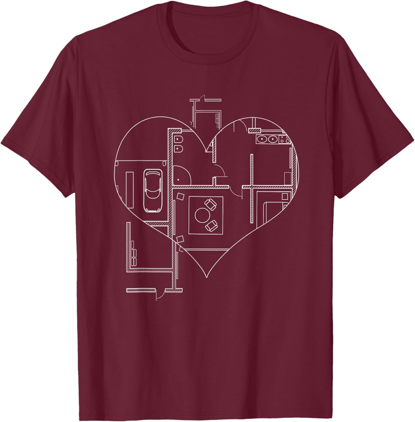 Funny Architect Graduation & Architect Student Architecture T-Shirt - T-Shirt | Maroon