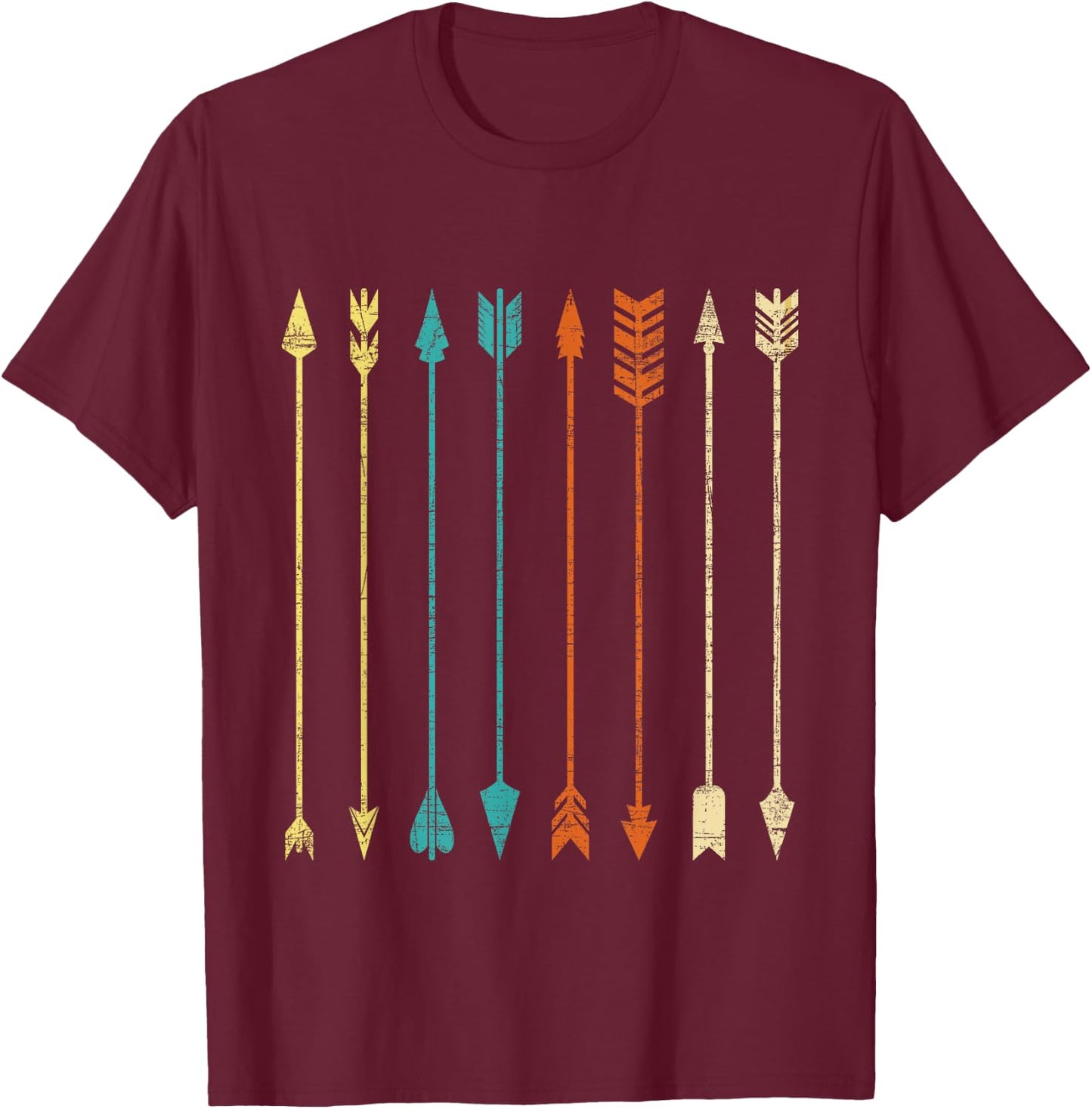Colorful Arrows - Archery Bowman Bowhunting Archer T-Shirt - T-Shirt | Maroon