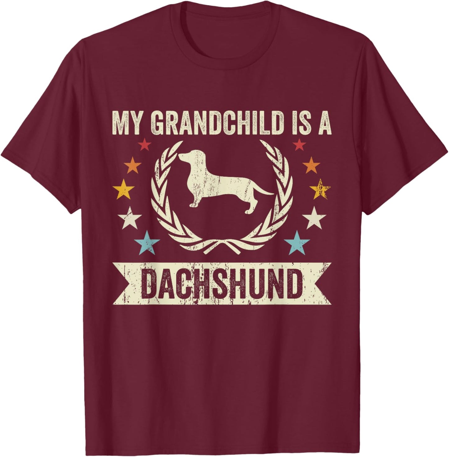 My Grandchild Is A Dog - Grandpa & Grandma Dachshund Women T-Shirt - T-Shirt | Maroon