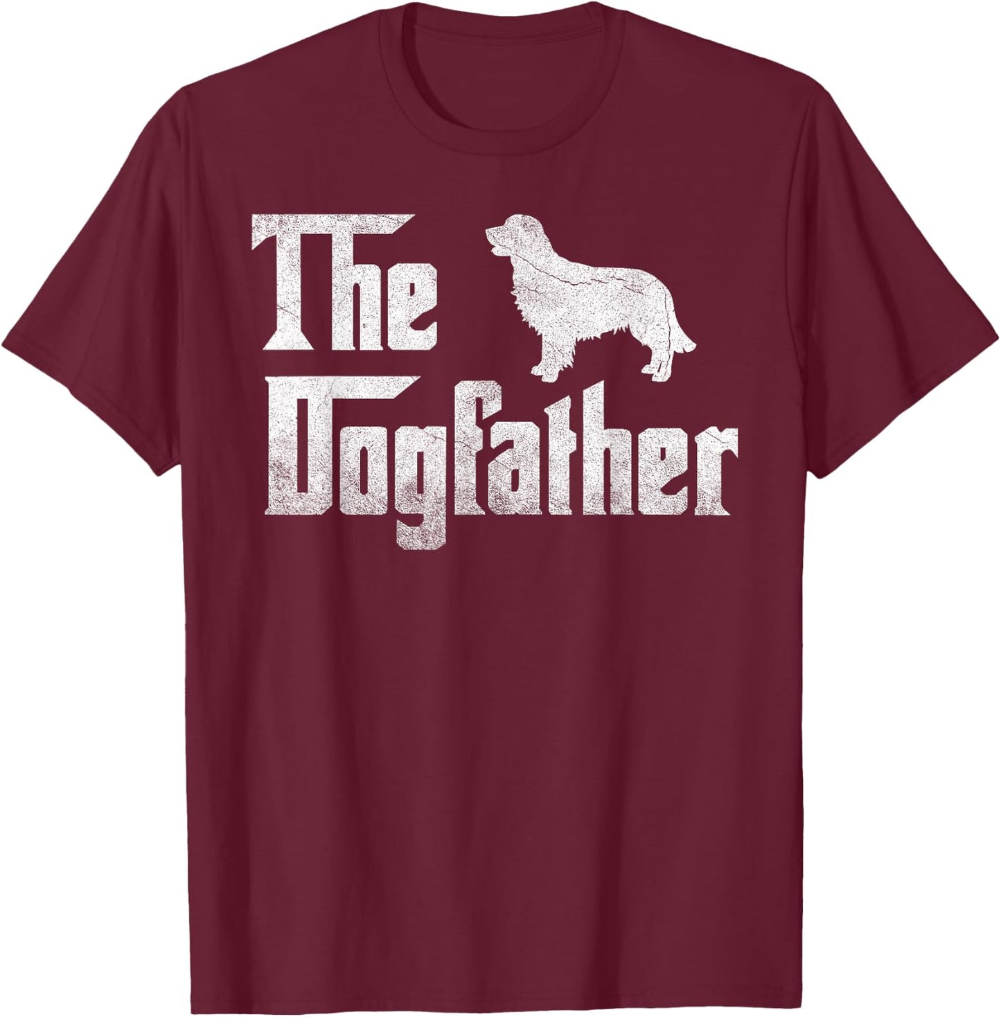 Golden Retriever The Dogfather Father Dog Lover Gift Men T-Shirt - T-Shirt | Maroon