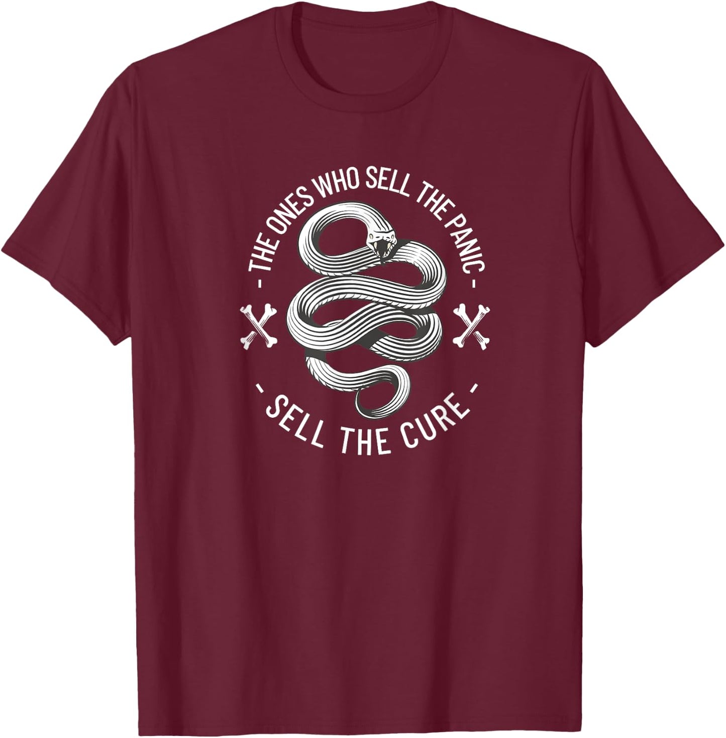 The Ones Who Sell the Panic Sell The Cure Rebel Plague T-Shirt - T-Shirt | Maroon