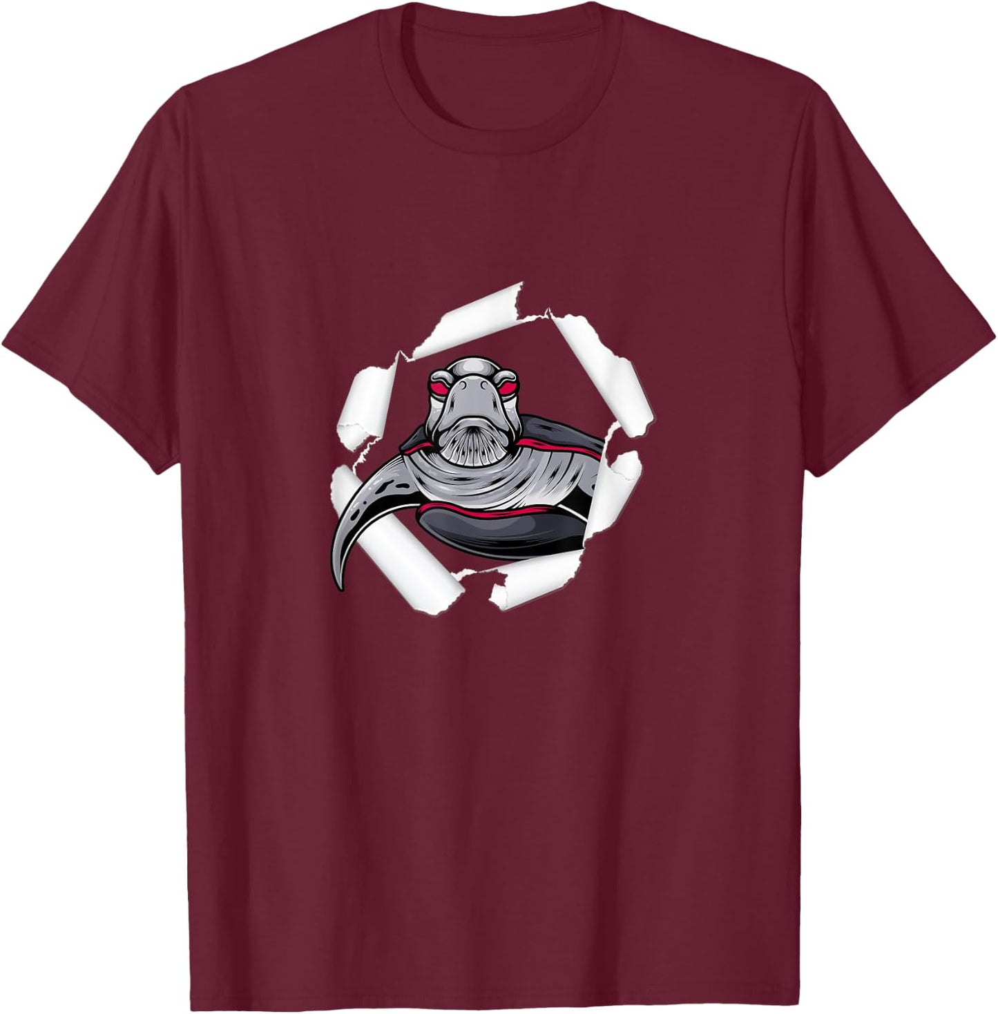 Ripped Turtle Sea Turtles Tortoise Beach Ocean Animal Women Kids T-Shirt - T-Shirt | Maroon