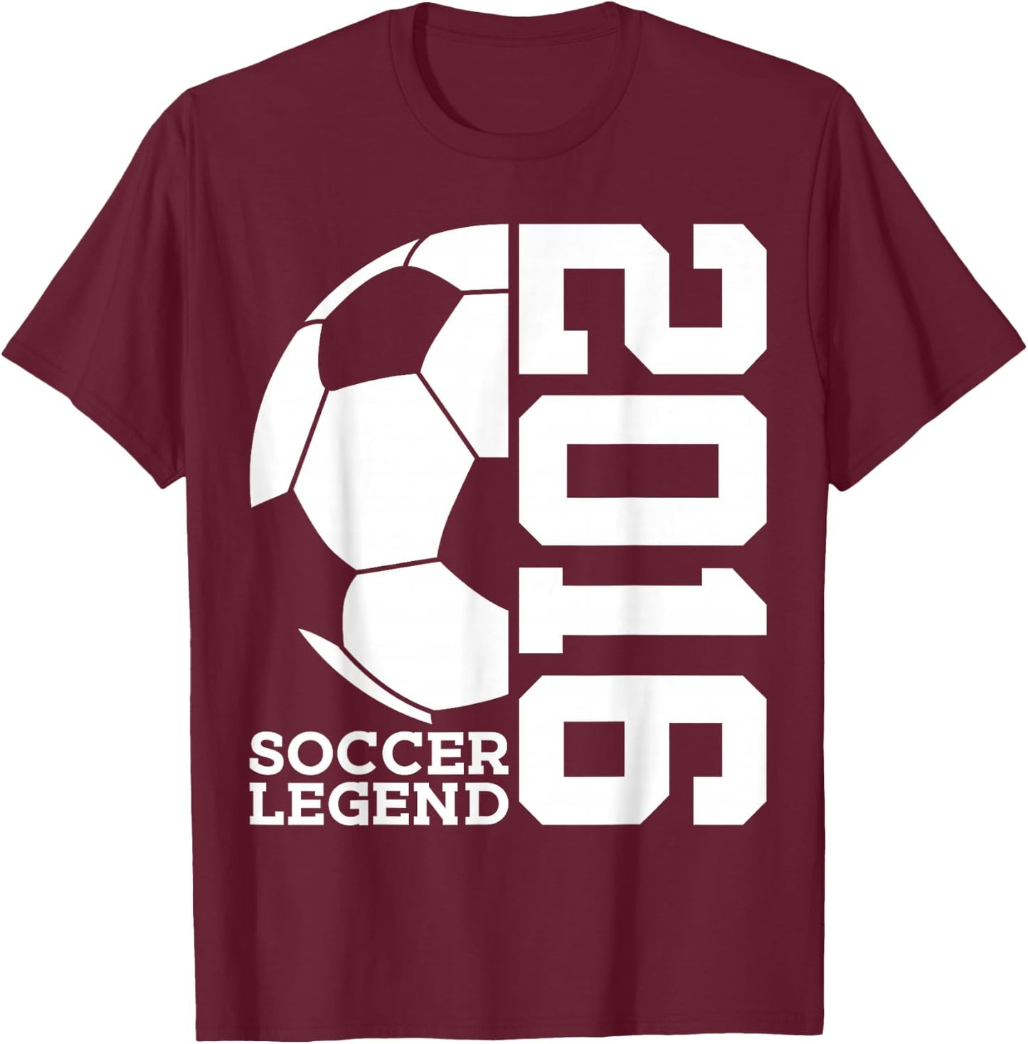 Soccer Legend 2016 10th Birthday Soccer T-Shirt - T-Shirt | Maroon
