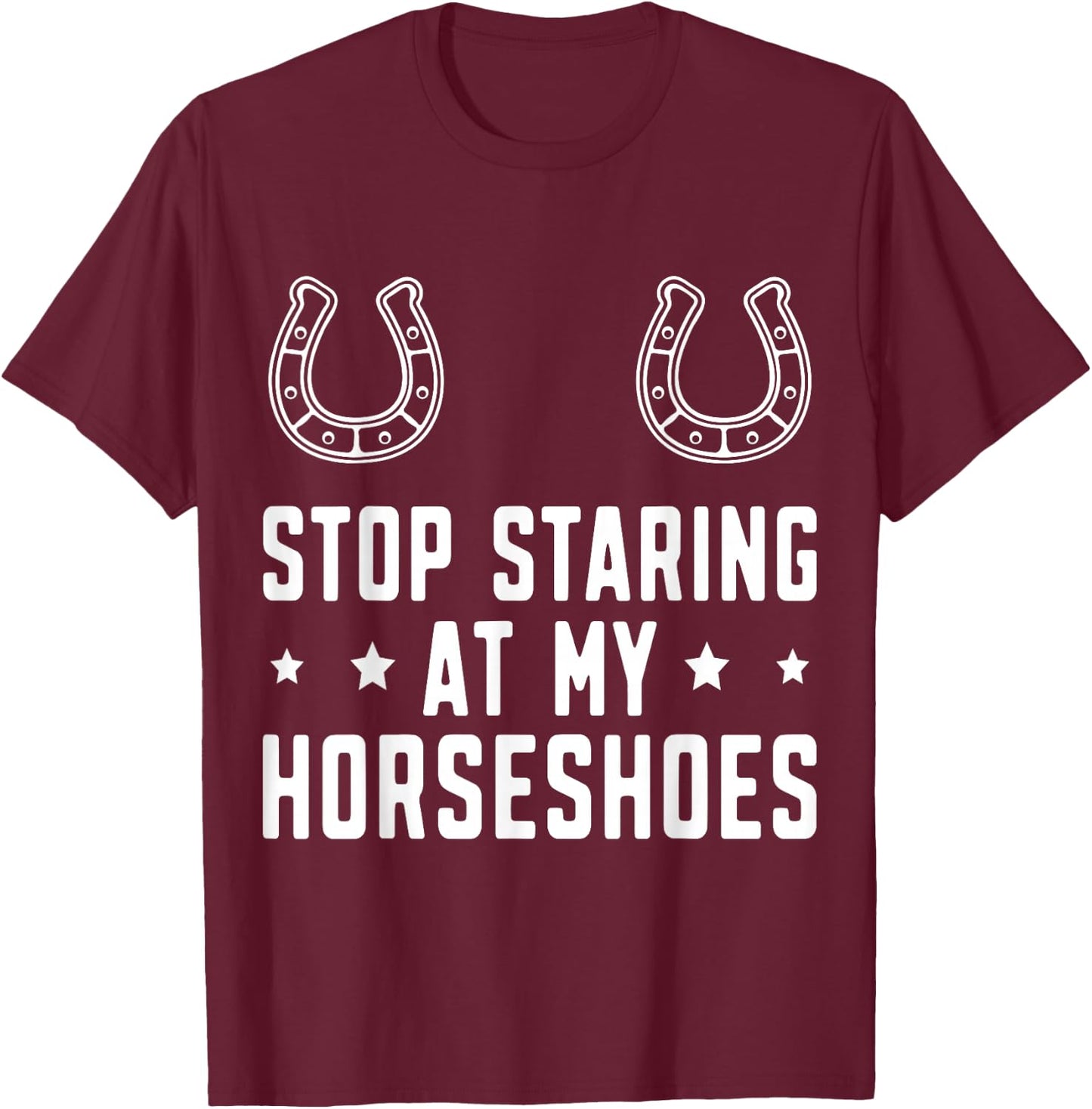 Funny Horseshoe Pitching Horseshoe throwing T-Shirt - T-Shirt | Maroon