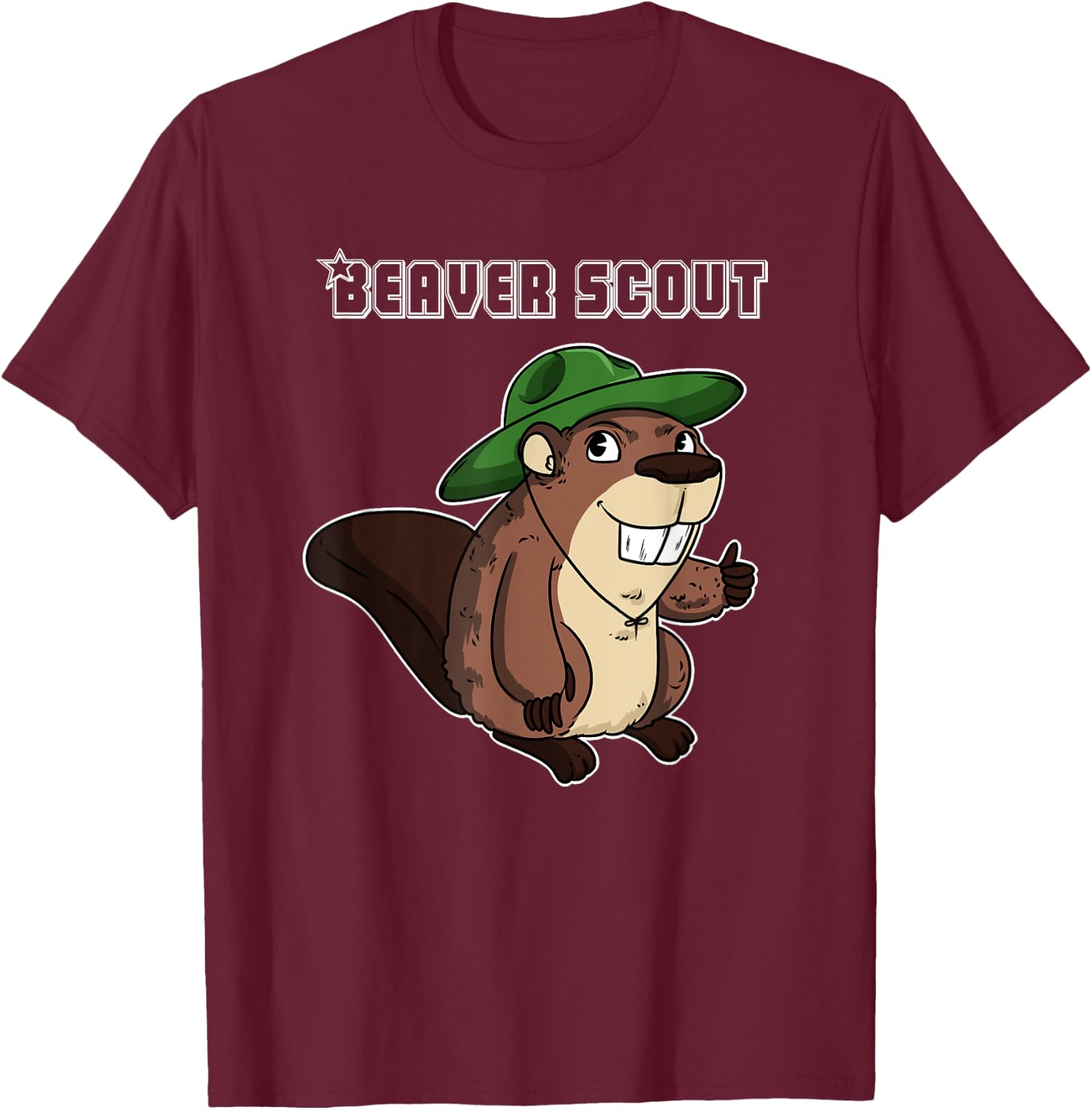 Beaver Scout T-Shirt - T-Shirt | Maroon
