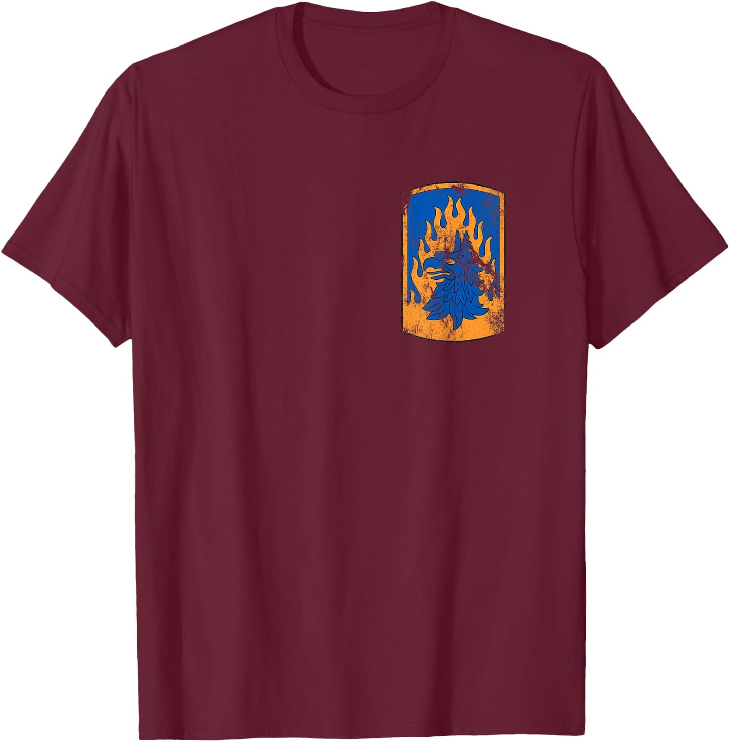 12th Combat Aviation Brigade Patch - 12th CAB Vintage T-Shirt - T-Shirt | Maroon