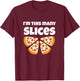 Cute Pizza 4th Birthday I'm This Many Slices 4-Year-Old T-Shirt - T-Shirt | Maroon