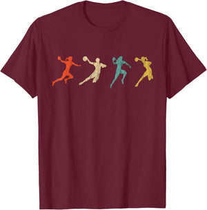 Retro Vintage Handball Player Handball Game Handball Team T-Shirt - T-Shirt | Maroon