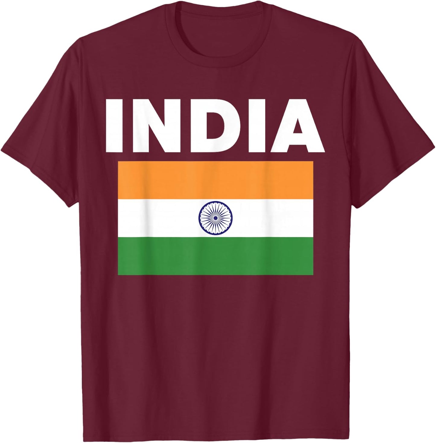 India Indien Flag Heritage T-Shirt - T-Shirt | Maroon