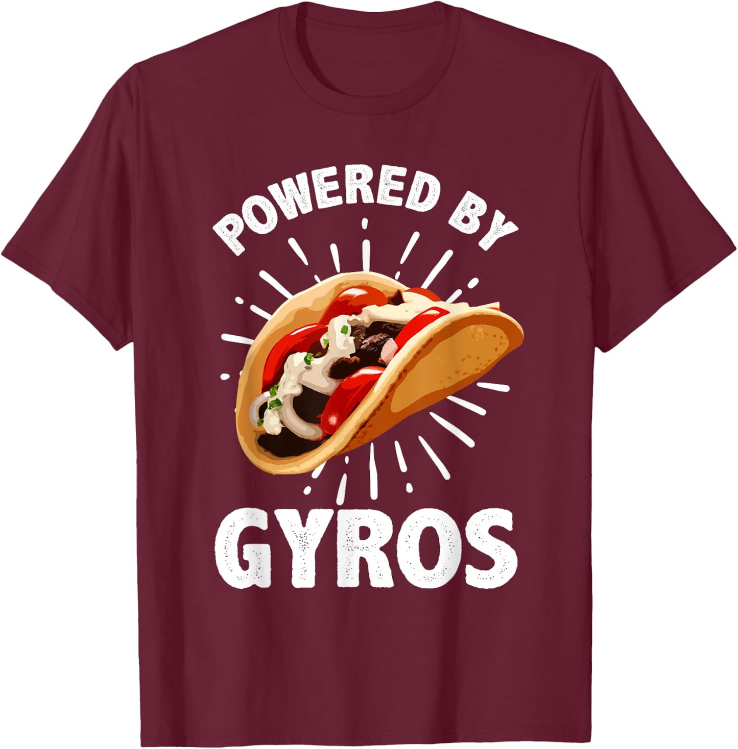 Cool Gyro Women Gyros Greek Food Kebab Meat Lovers T-Shirt - T-Shirt | Maroon