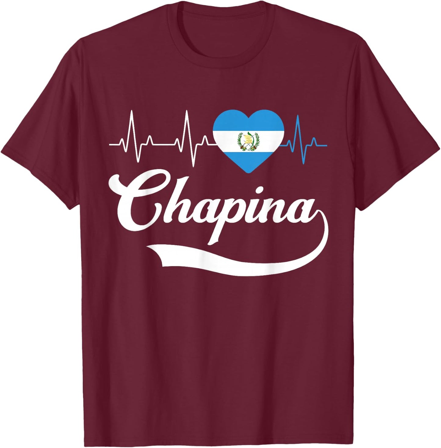 Guatemalan Flag Girl Women Guatemala Chapina Camiseta Slang T-Shirt - T-Shirt | Maroon