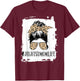 BJJ Jiu Jitsu Mom Life Messy Bun Leopard T-Shirt - T-Shirt | Maroon