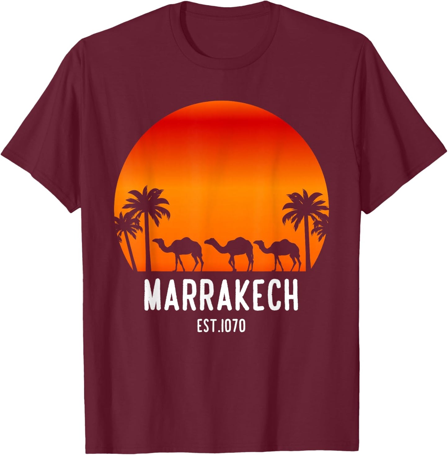 Marrakesh Marrakech Morocco T-Shirt - T-Shirt | Maroon