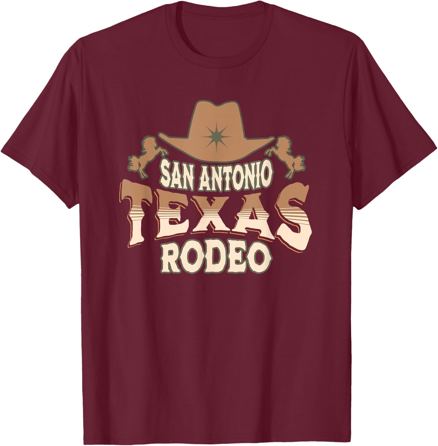 San Antonio Texas Rodeo T-Shirt - T-Shirt | Maroon