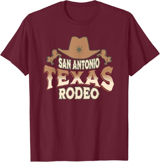 San Antonio Texas Rodeo T-Shirt - T-Shirt | Maroon