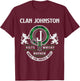 Clan Johnston Scottish Surname Family Highland Games T-Shirt - T-Shirt | Maroon