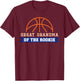Great-Grandma of Rookie 1st Birthday Basketball Theme T-Shirt - T-Shirt | Maroon