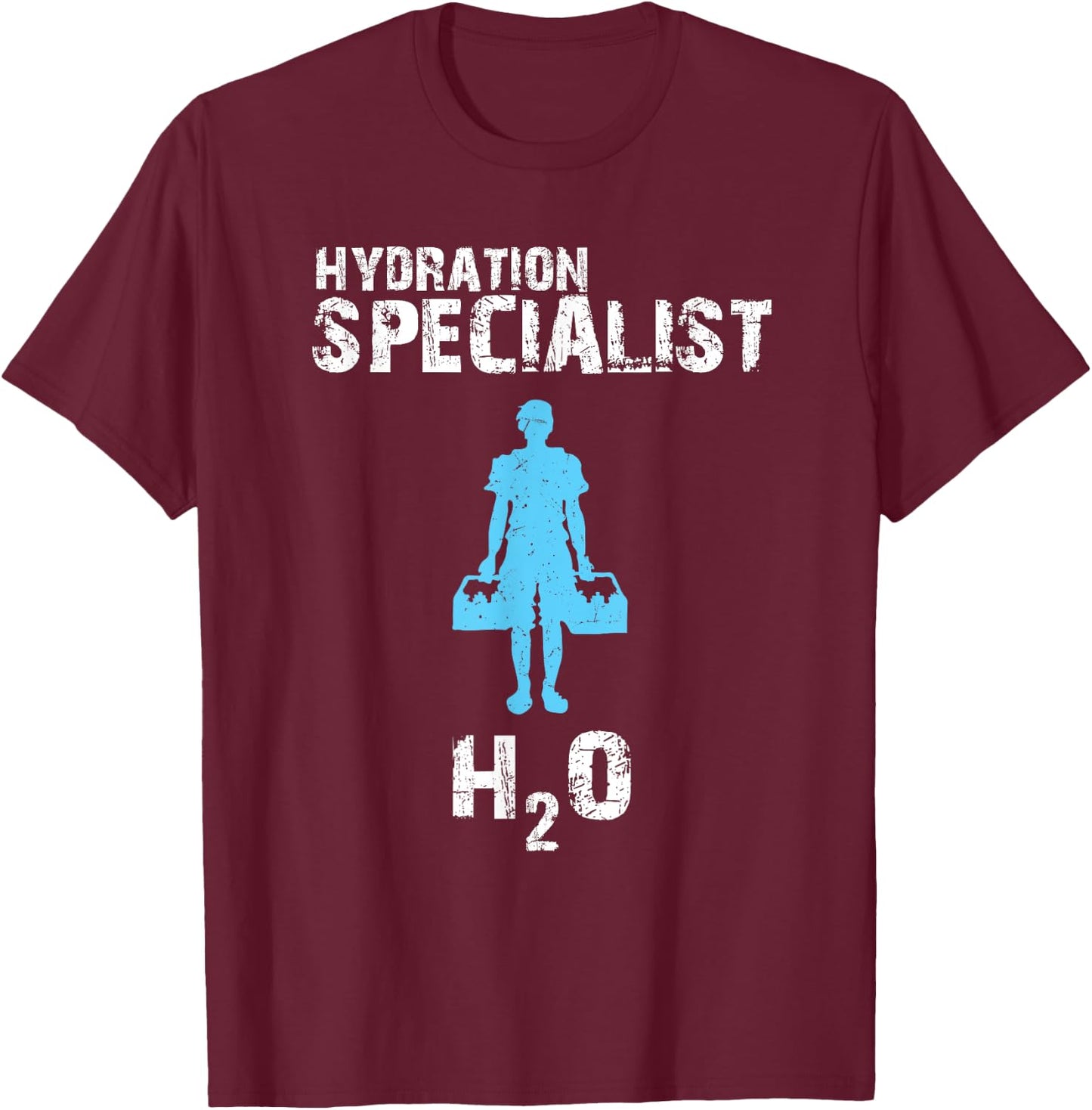 Hydration Specialist Team Manager Football Hydrated Waterboy T-Shirt - T-Shirt | Maroon