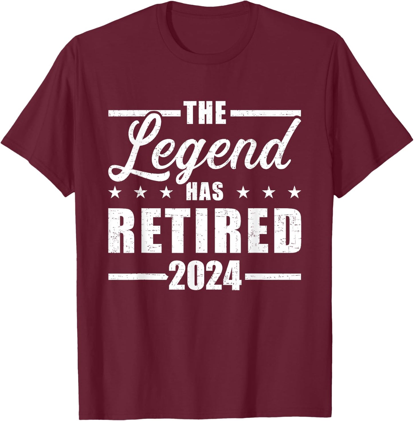 Legend hat retired 2024 for coworker in retirement T-Shirt - T-Shirt | Maroon