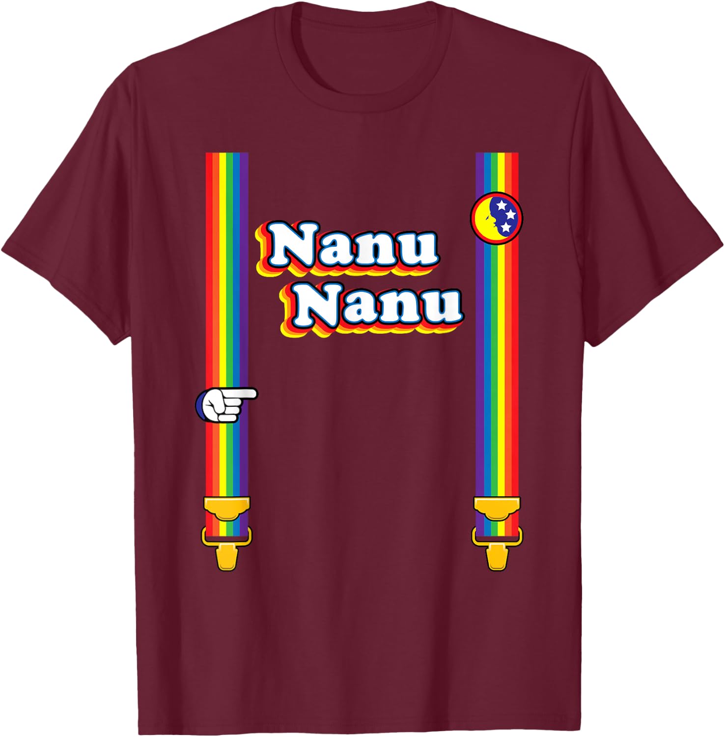 Nanu Nanu Retro 70s T-Shirt - T-Shirt | Maroon