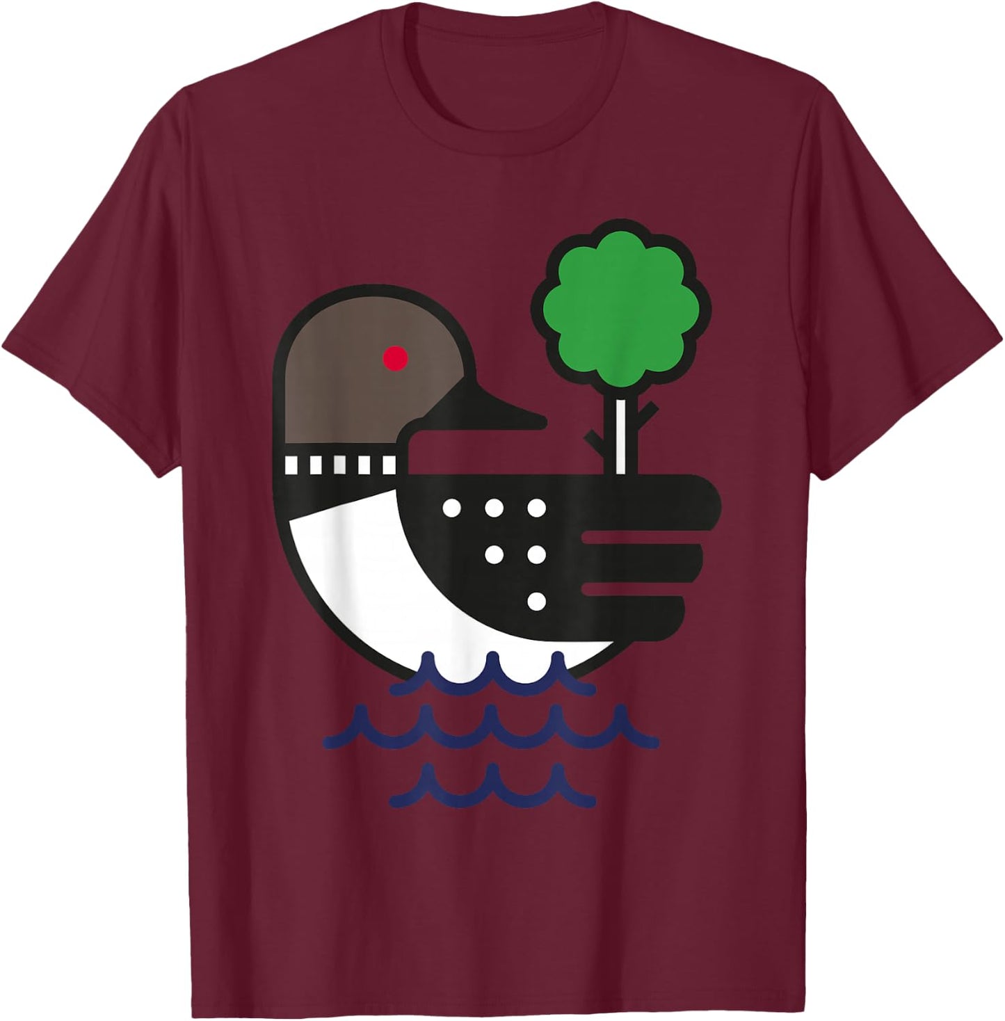 Minnesota Loon Vintage T-Shirt - T-Shirt | Maroon