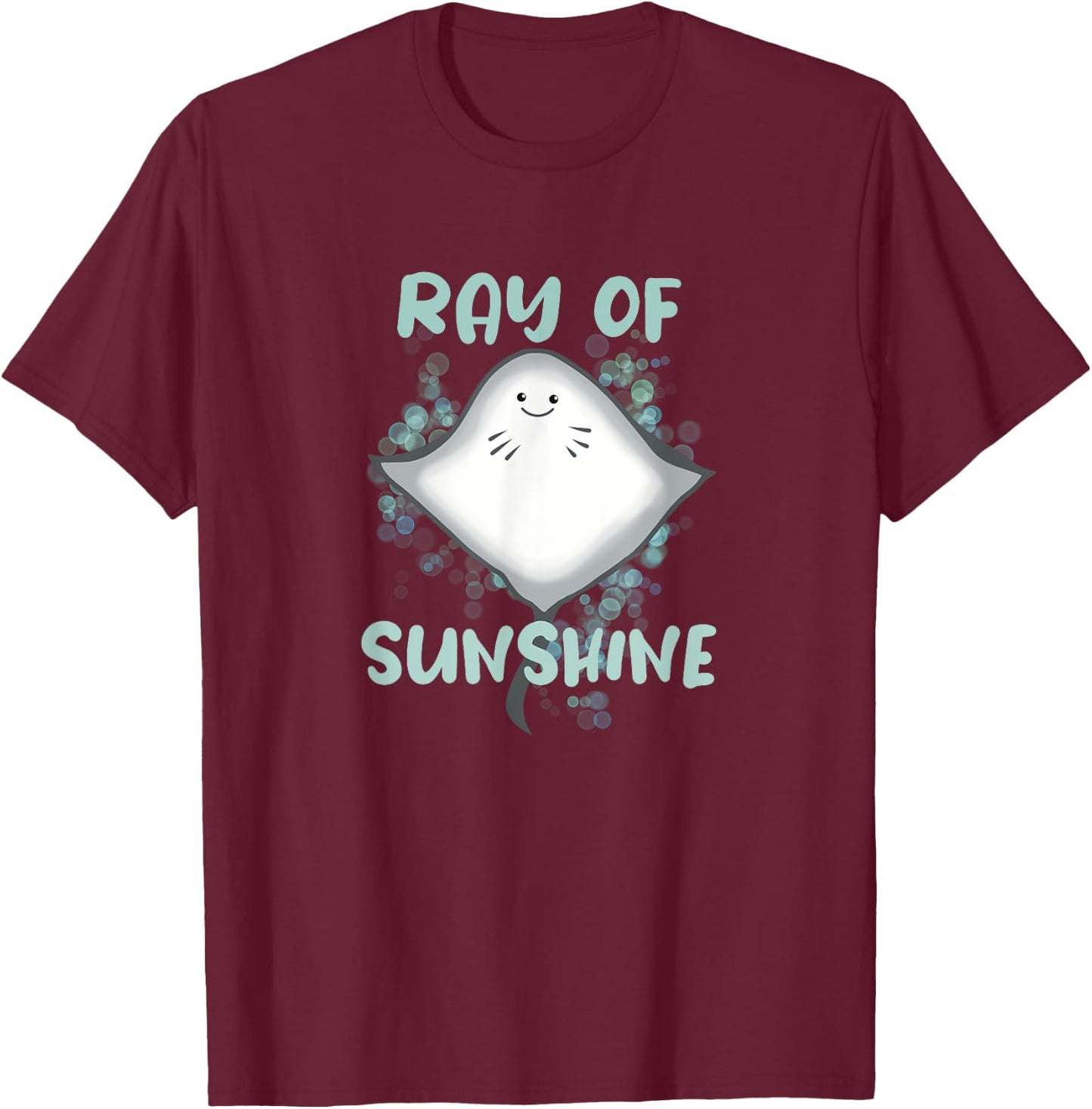 Ray Of Sunshine Stingray Men Women Kids T-Shirt - T-Shirt | Maroon