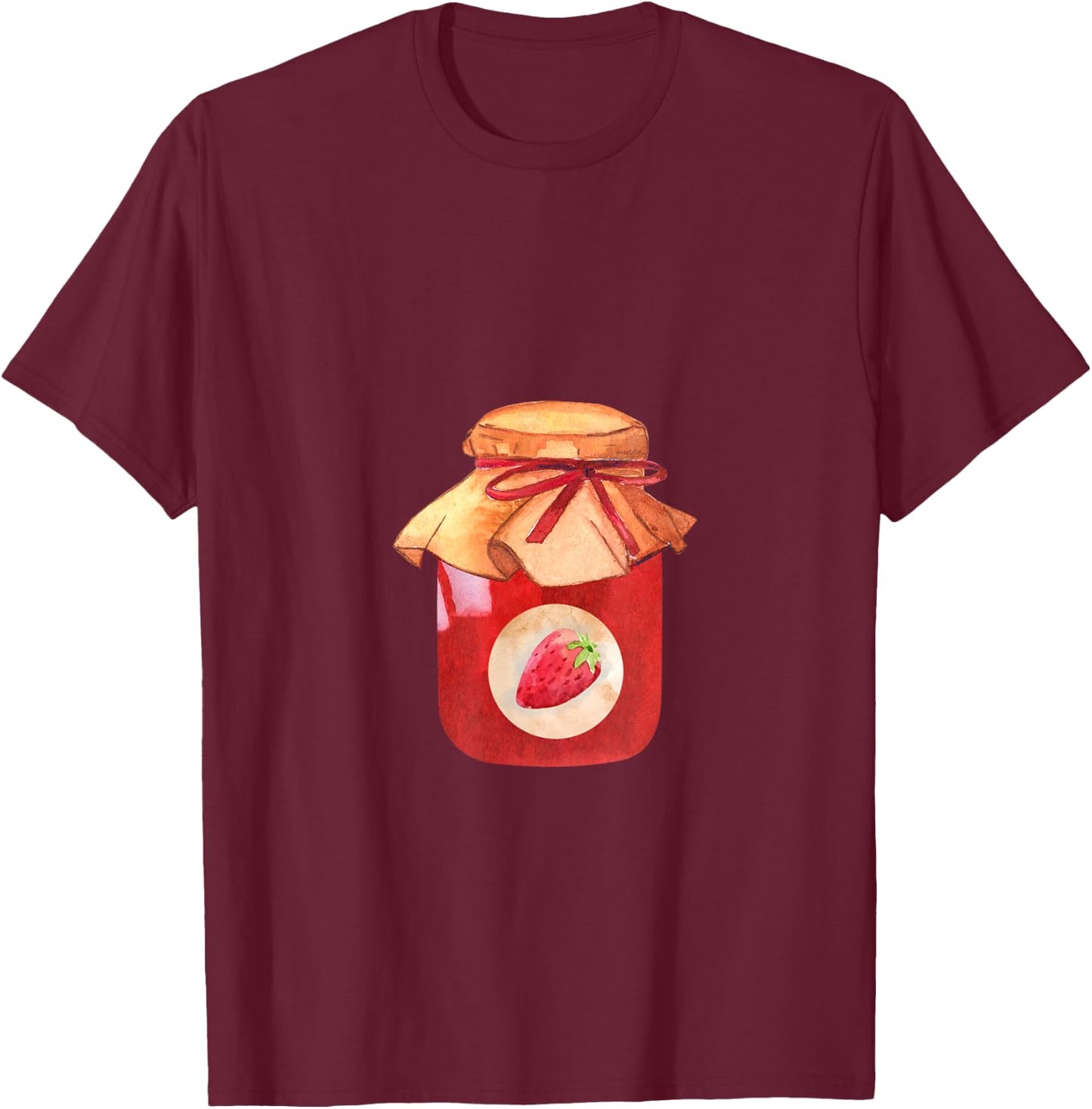 Strawberry Jam Jar T-Shirt - T-Shirt | Maroon