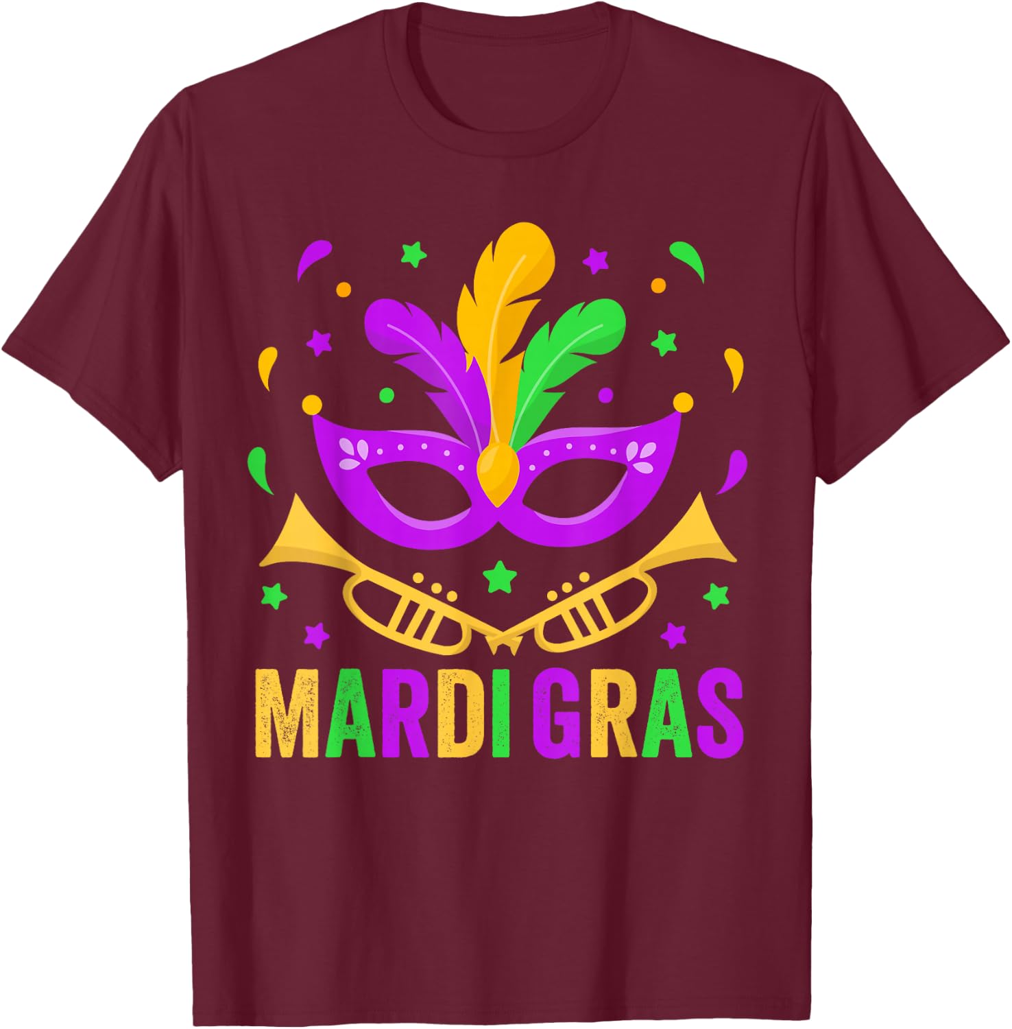 Mardi Gras 2025 Women Mardi Gras Shirt Kids T-Shirt - T-Shirt | Maroon