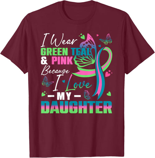 I Wear Green Teal Pink Because I Love My Daughter MBC Awaren