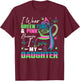 I Wear Green Teal Pink Because I Love My Daughter MBC Awaren T-Shirt - T-Shirt | Maroon