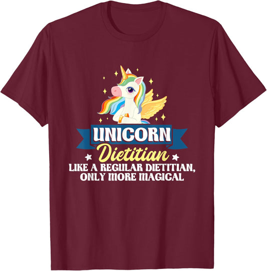 Unicorn Dietitian - Dietetics Nutritionist Dietician RD T-Shirt - T-Shirt | Maroon