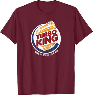 Vintage Turbo King - Drag Racing T-Shirt - T-Shirt | Maroon