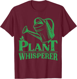 Plant Whisperer Funny Gardener Gardening Garden Lover Outfit T-Shirt - T-Shirt | Maroon