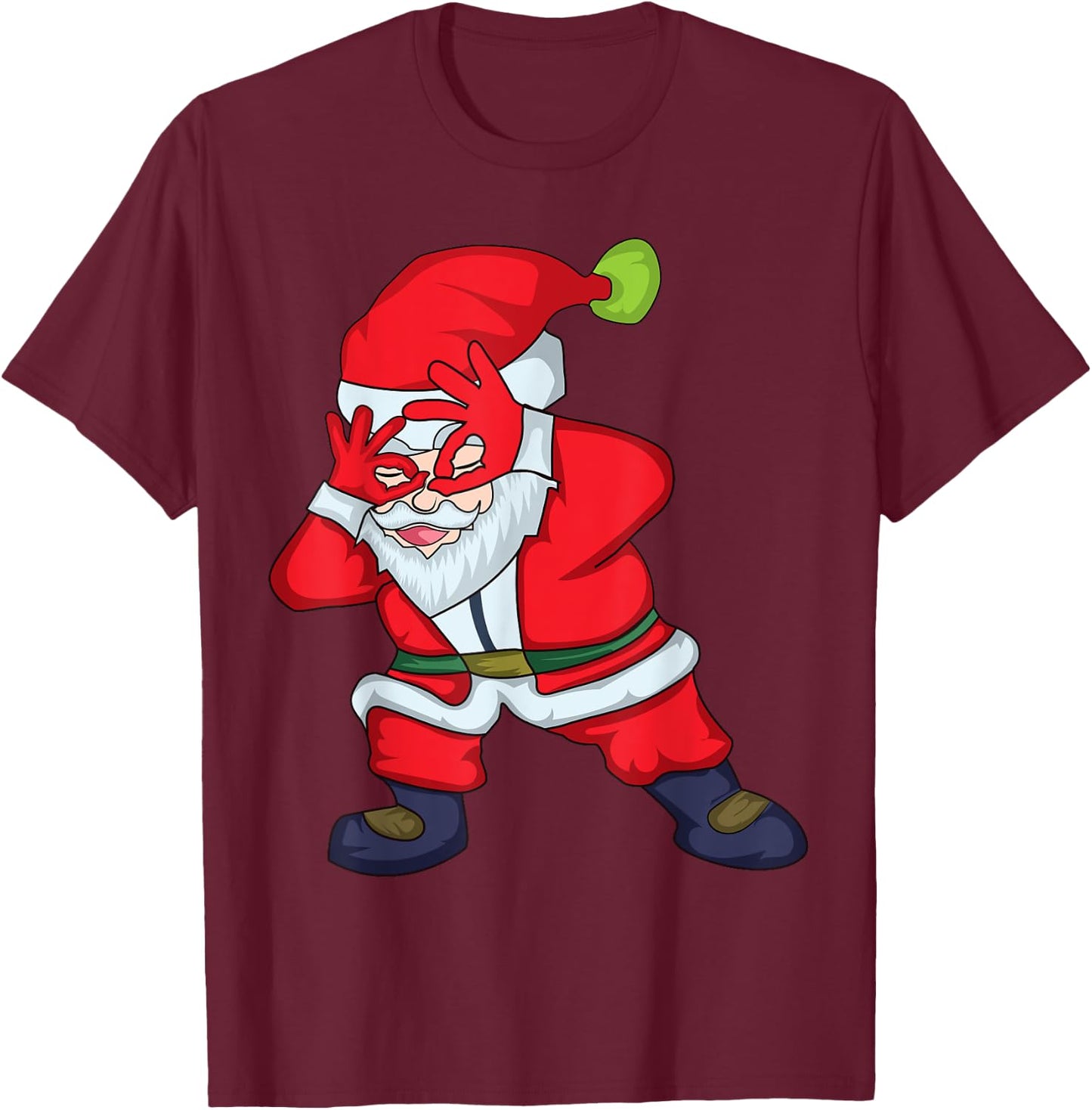 Christmas Santa Claus Griddy Dance T-Shirt - T-Shirt | Maroon