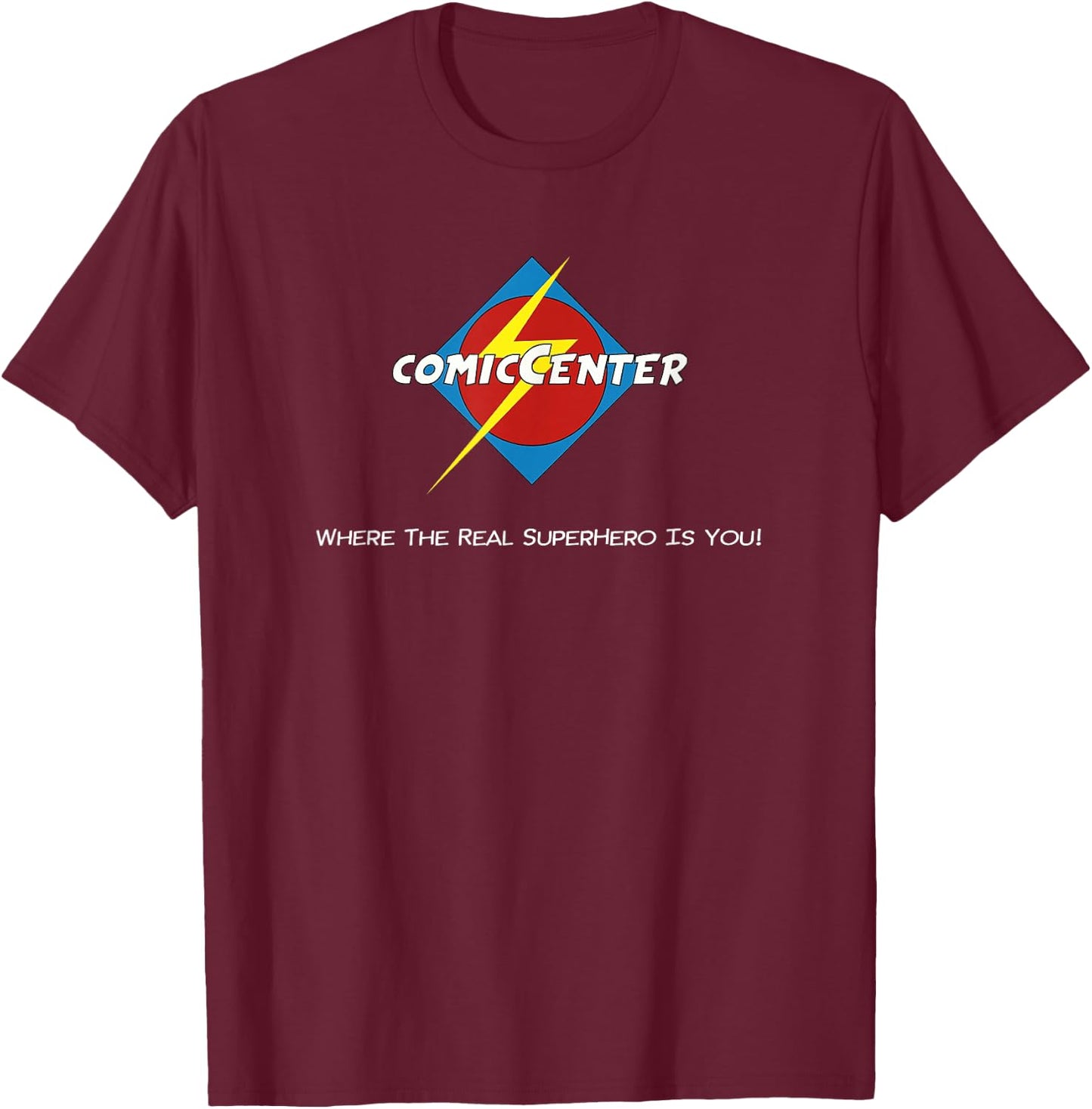 Comic Center T-Shirt - T-Shirt | Maroon