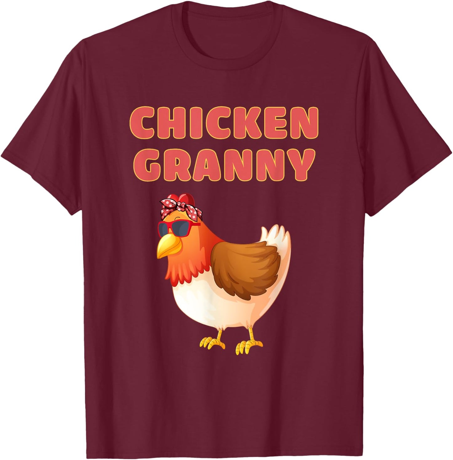 Chicken Granny Funny Chicken Grandma T-Shirt - T-Shirt | Maroon