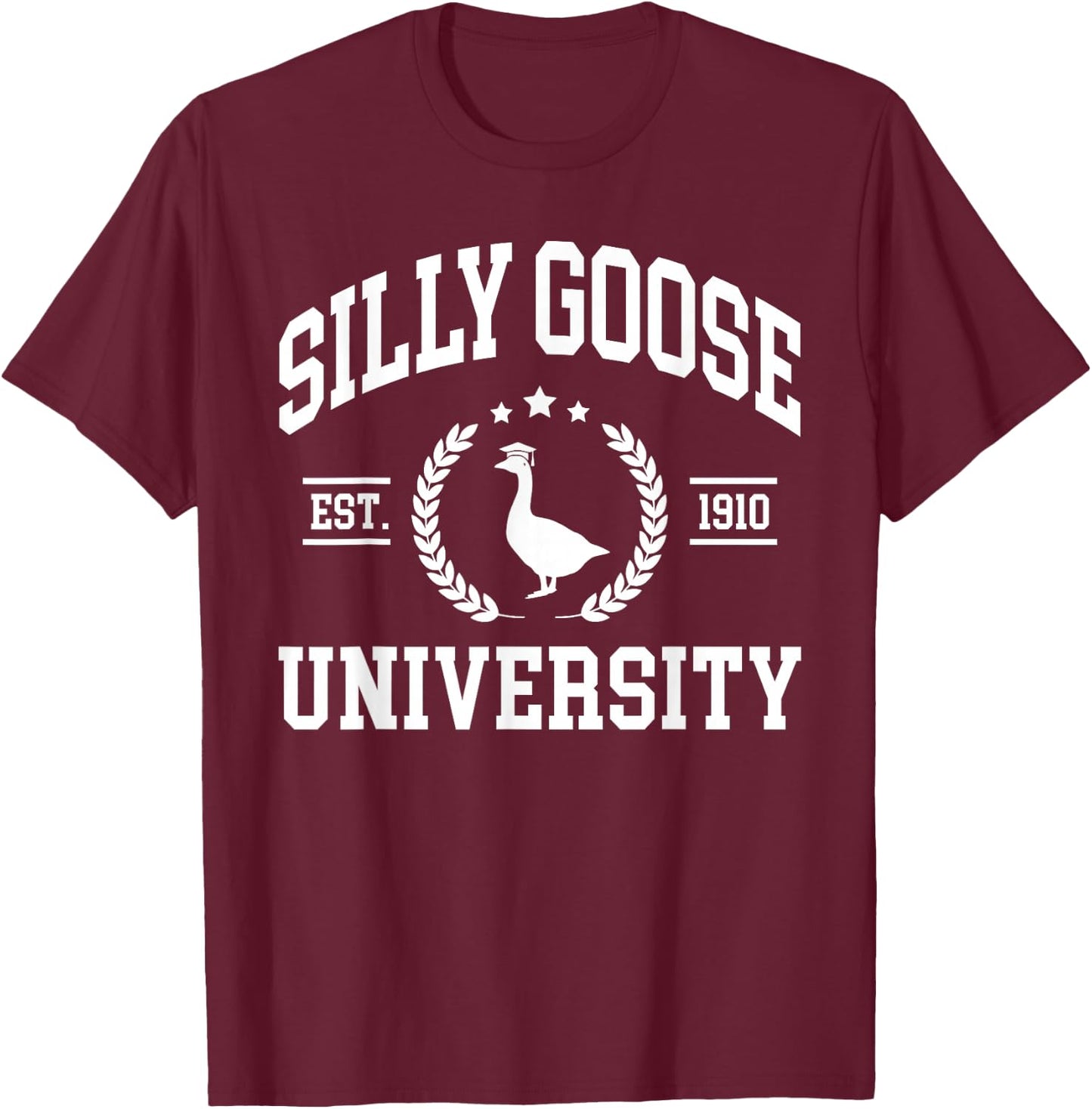 Funny Shirts Women, Vintage Silly Goose University T-Shirt - T-Shirt | Maroon