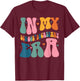 In My School Secretary Era Funny Groovy Color T-Shirt - T-Shirt | Maroon