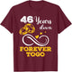 46 Years Down Forever to Go 46th Wedding Anniversary Couple T-Shirt - T-Shirt | Maroon