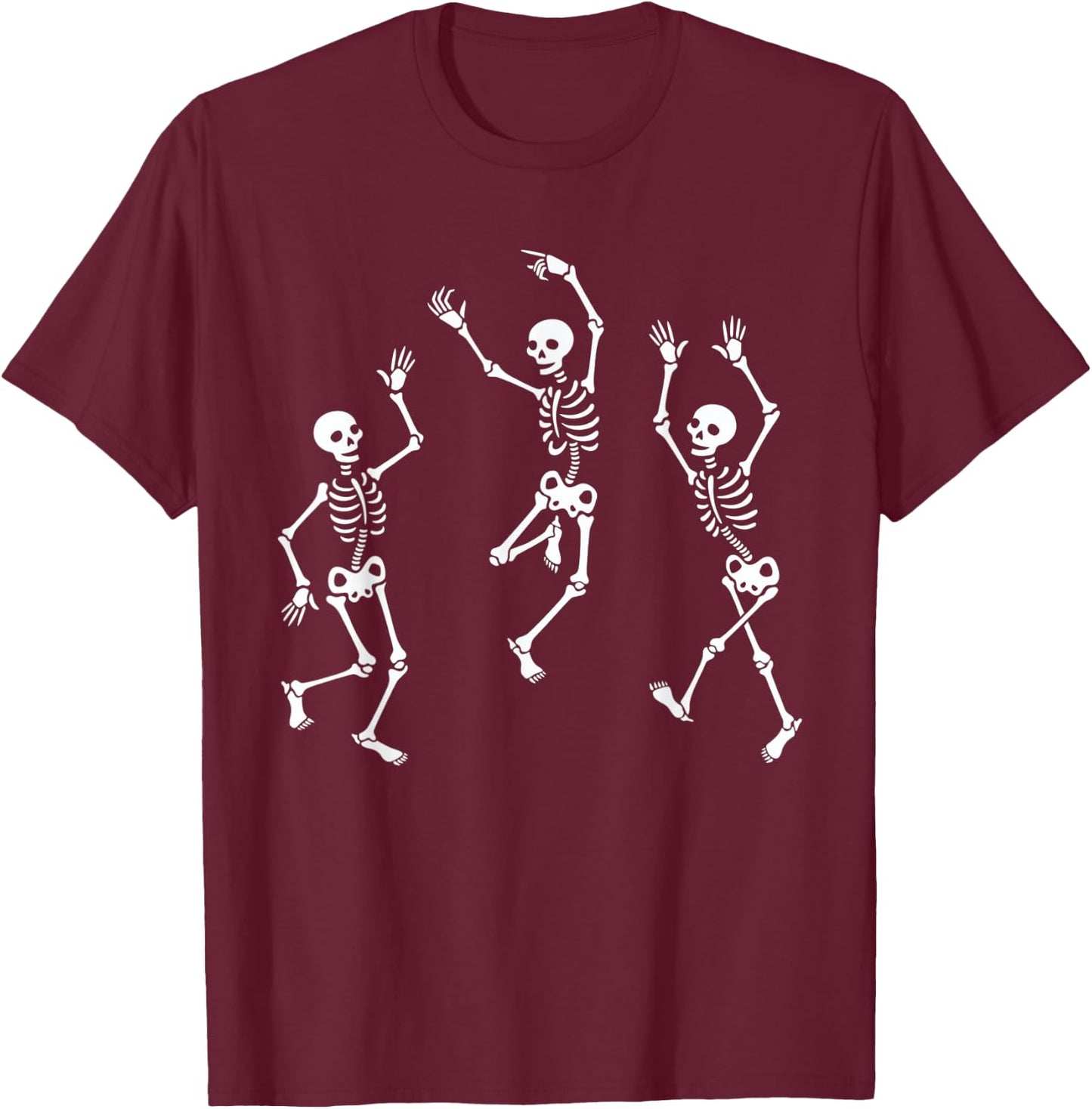 Halloween Dancing Skeletons Dance Challenge Funny Women T-Shirt - T-Shirt | Maroon