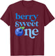 First Birthday Berry Sweet One Blueberry 1st Bday Family T-Shirt - T-Shirt | Maroon