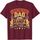 Vintage Father's Day Duddy I Have Two Titles Dad And Grandpa T-Shirt - T-Shirt | Maroon