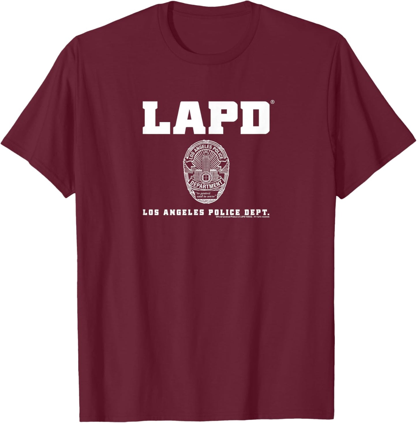 LAPD Badge T-Shirt - T-Shirt | Maroon