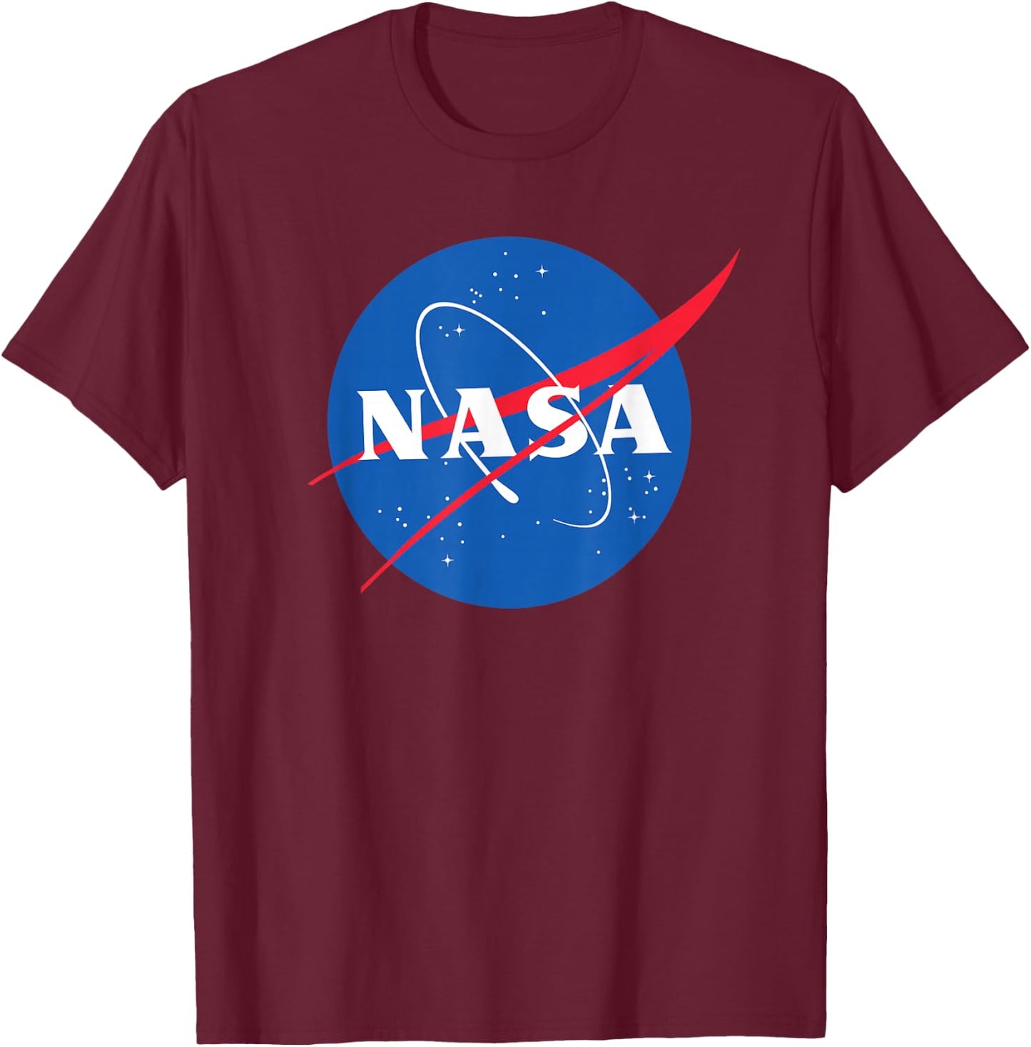 Major Future NASA Meatball - -Adults, Black, Short Sleeve, Small, Classic Fit, Cotton, Machine Wash T-Shirt - T-Shirt | Maroon