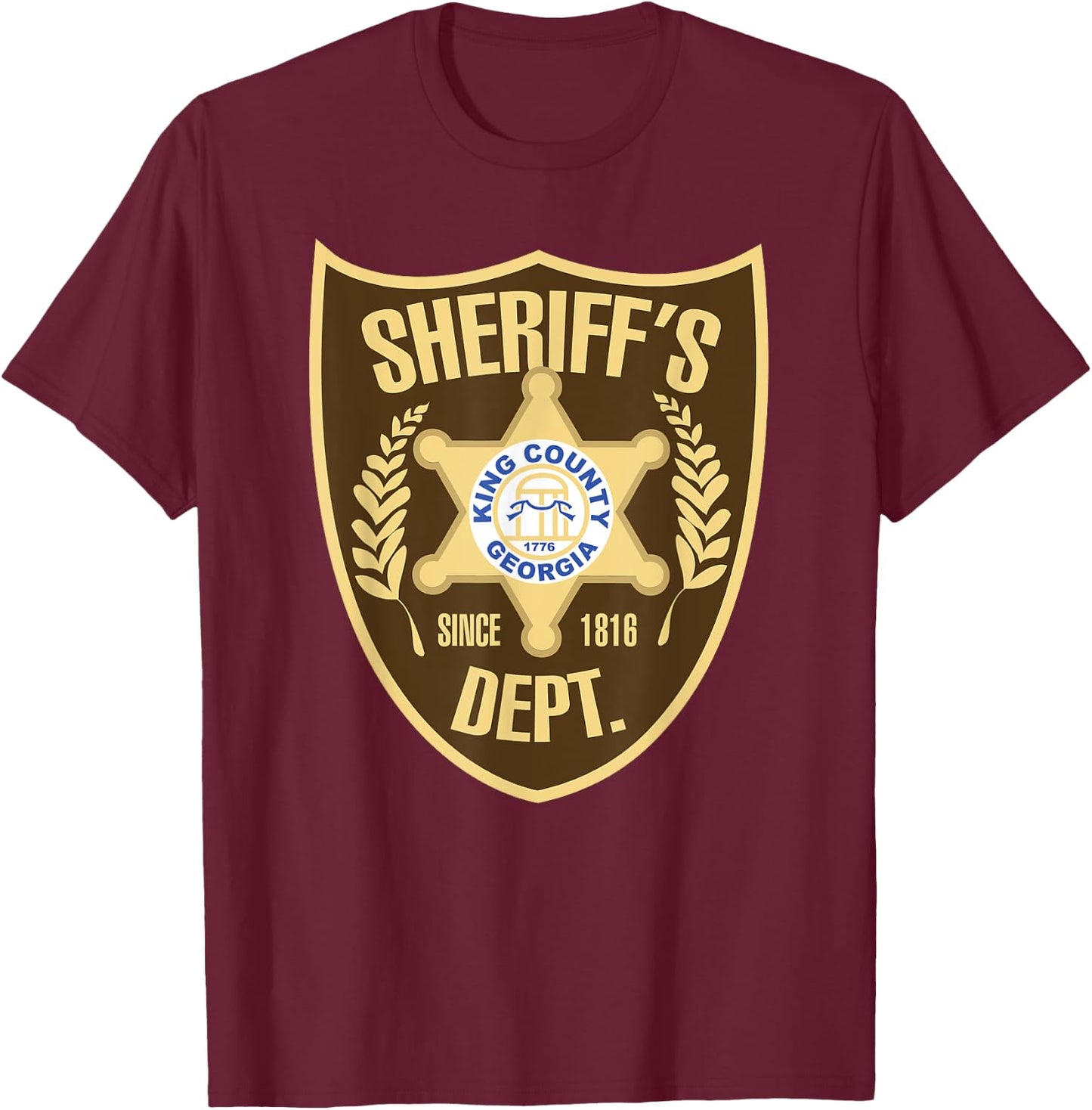 King County Sheriffs Department T-Shirt - T-Shirt | Maroon