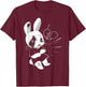 Sad Broken Heart Punk Goth Grunge Anime Bunny Rabbit T-Shirt - T-Shirt | Maroon
