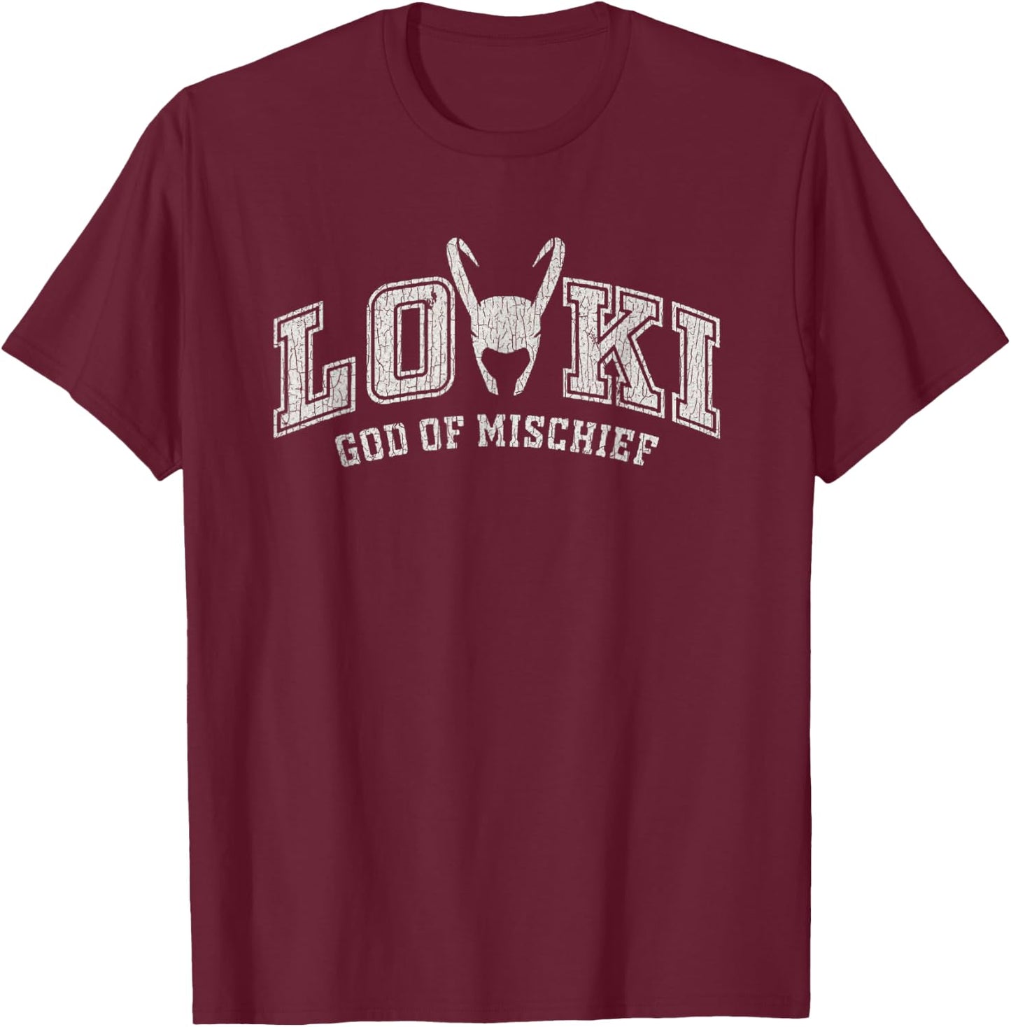 Vintage Loki God of Mischief T-Shirt - T-Shirt | Maroon