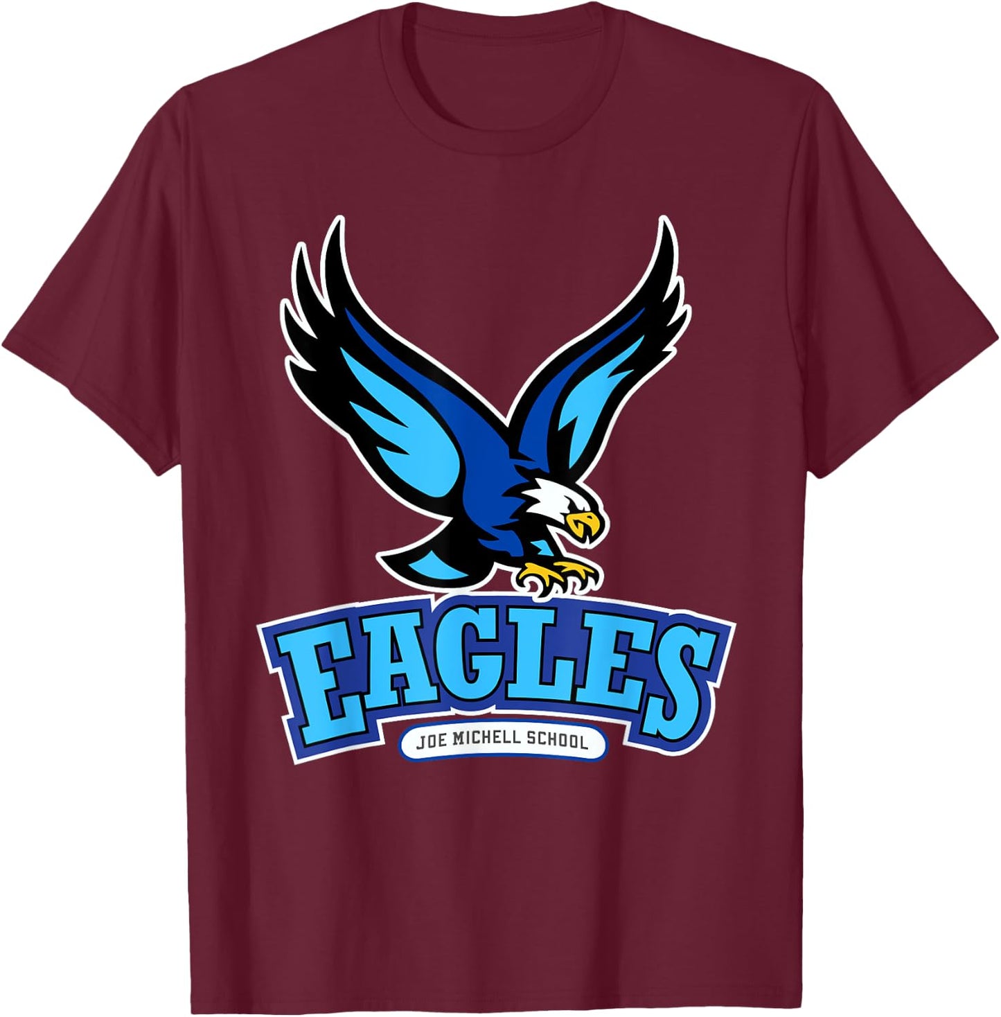 Joe Michell School Eagles Logo 2022 T-Shirt - T-Shirt | Maroon