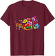 PAC-MAN Holiday 017 T-Shirt - T-Shirt | Maroon